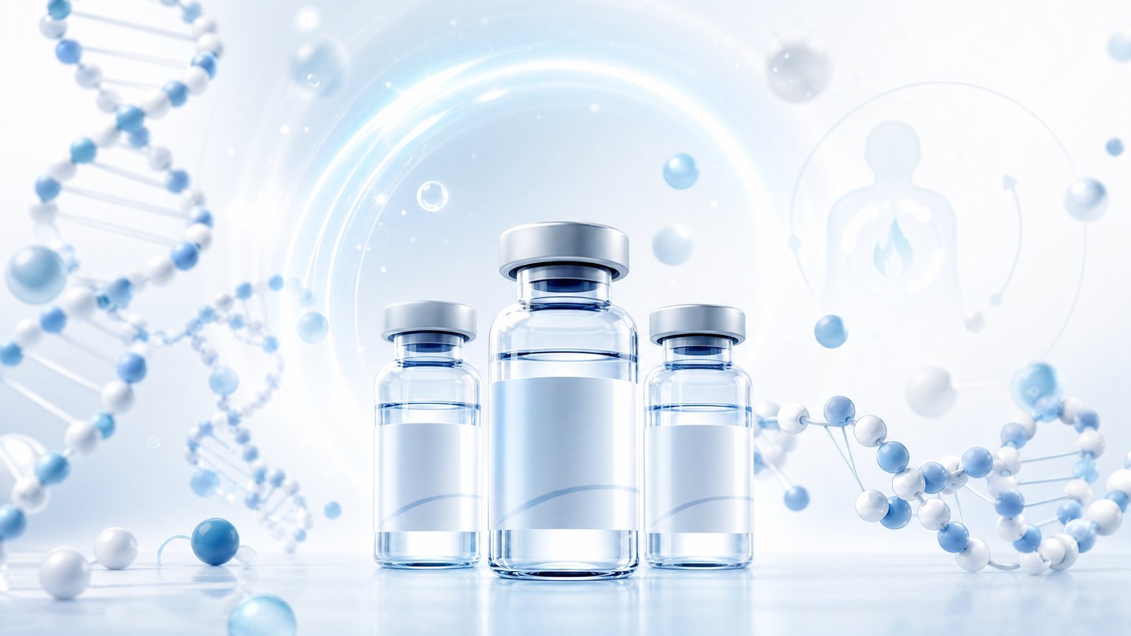 GLP-1 Forschungspeptide retatrutide semaglutide tirzepatide Stoffwechsel-Konzept